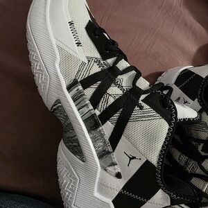 Jordan Black and White Men's Sneakers